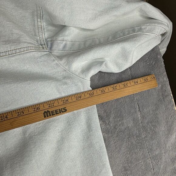 Lane Bryant Jean Jakcet Women's 16 Light Wash LS Collared Button Up Light Weight - Picture 16 of 16